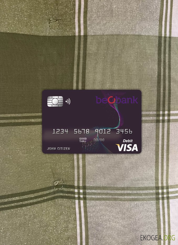 Photolook carte visa Belgique Beobank recto